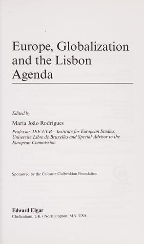 Europe, globalization, and the Lisbon Agenda