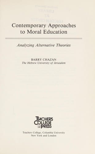 Contemporary approaches to moral education