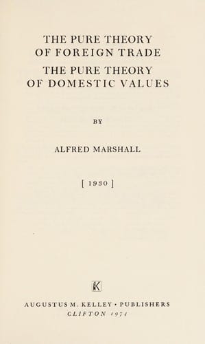The pure theory of foreign trade