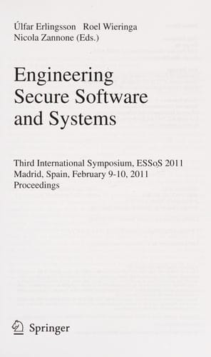 Engineering Secure Software and Systems