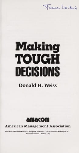 Making tough decisions