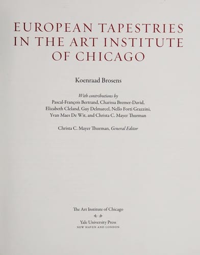 European tapestries in the Art Institute of Chicago