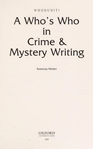 Whodunit?
