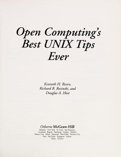 Open computing's best UNIX tips ever