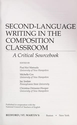 Second language writing in the composition classroom