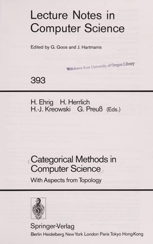 Categorical methods in computer science