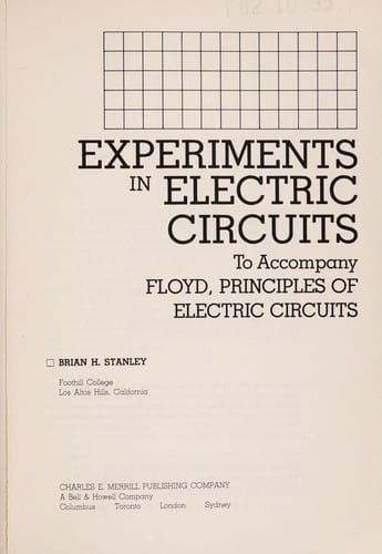 Experiments in electric circuits