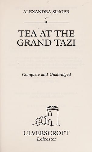 Tea at the Grand Tazi