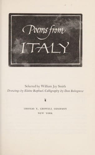 Poems from Italy