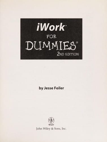 iWork for dummies