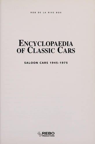 Encyclopaedia of classic cars