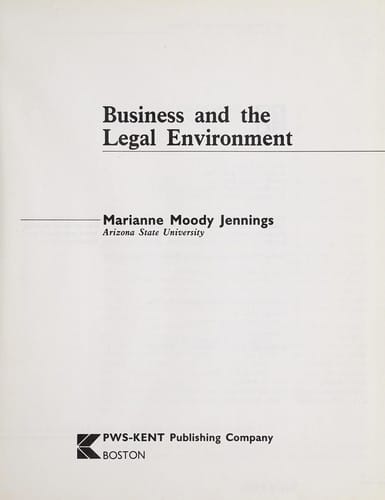 Business and the legal environment