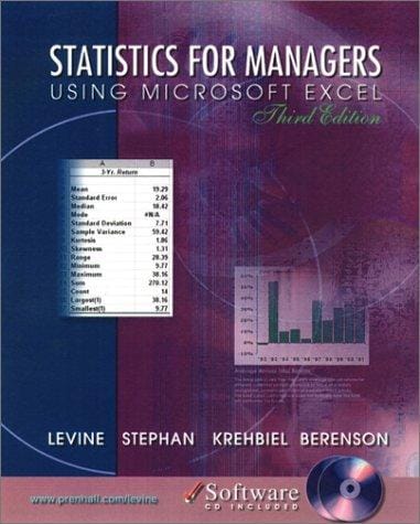 Statistics for managers using Microsoft Excel