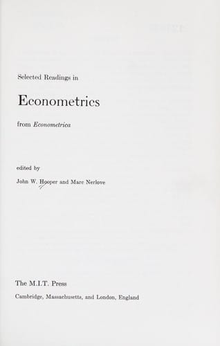 Selected readings in econometrics from Econometrica