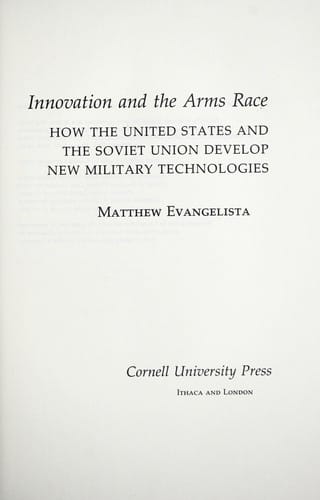 Innovation and the Arms Race