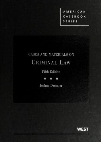 Cases and materials on criminal law