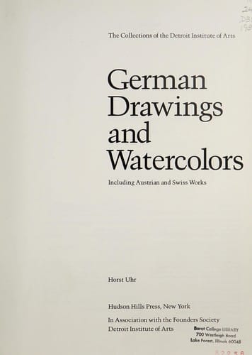 German drawings and watercolors, including Austrian and Swiss works