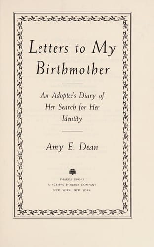 Letters to my birthmother