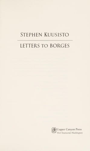 Letters to Borges