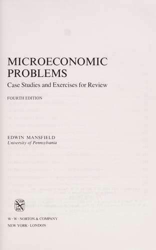 Microeconomic problems