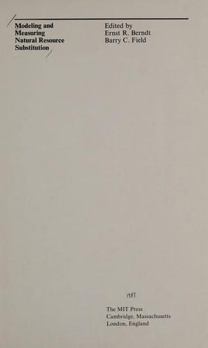 Modeling and measuring natural resource substitution