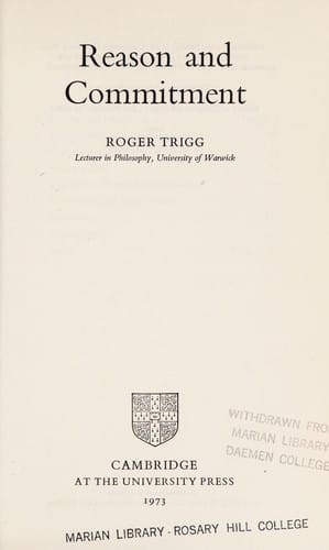 Reason and commitment