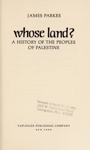 Whose land? A history of the peoples of Palestine