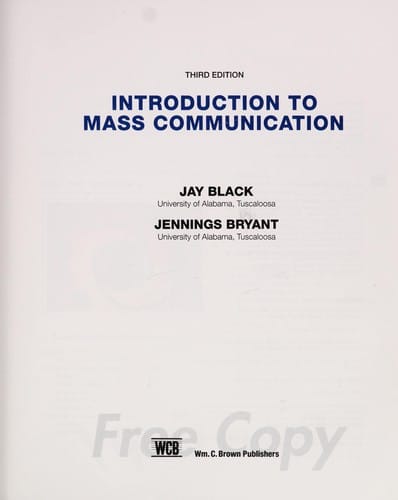 Introduction to mass communication