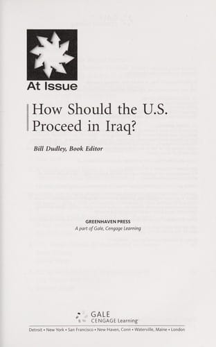 How should the U.S. proceed in Iraq?