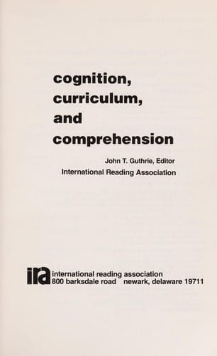 Cognition, curriculum, and comprehension