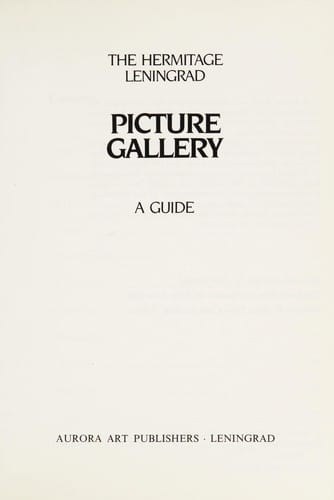 The Hermitage Leningrad picture gallery