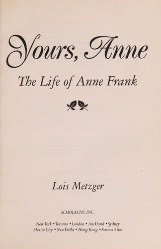 Yours, Anne