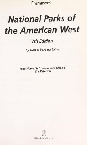 Frommer's national parks of the American West