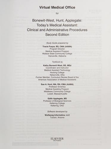 Virtual Medical Office for Today's Medical Assistant User Guide + Access Code