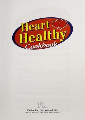 Heart healthy cookbook