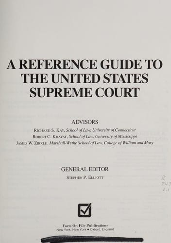 A Reference guide to the United States Supreme Court