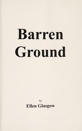 Barren ground