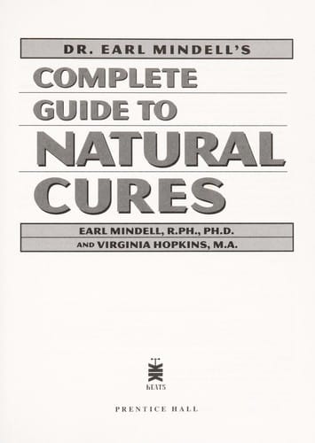 Dr. Earl Mindell's complete guide to natural cures