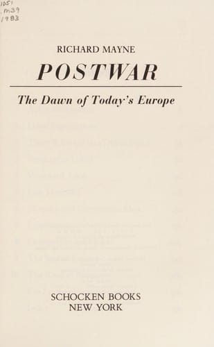 Postwar, the dawn of today's Europe