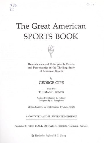 The great American sports book