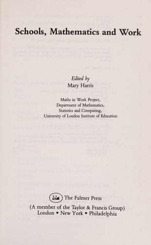 Schools, mathematics, and work