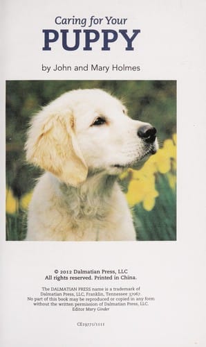 Caring for your puppy