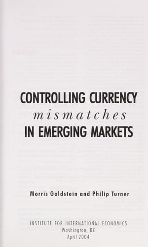 Controlling currency mismatches in emerging economies