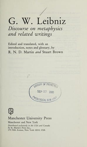 Discourse on metaphysics and related writings