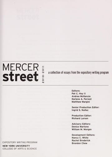 Mercer Street, 2010-2011