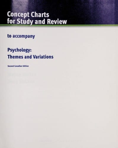 Concept charts for study and review to accompany Psychology