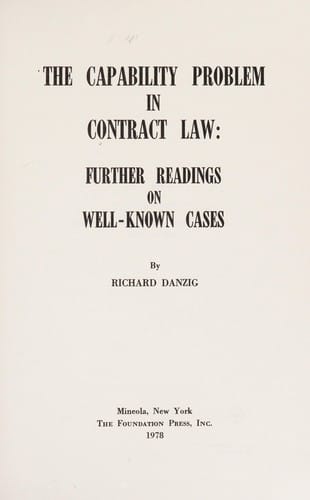 The capability problem in contract law