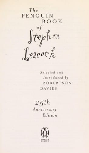 The Penguin book of Stephen Leacock
