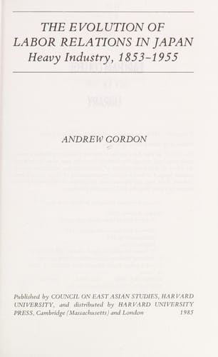 The evolution of labor relations in Japan