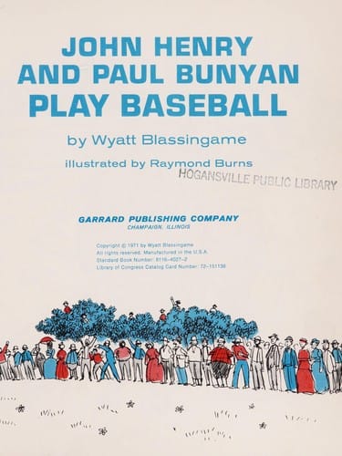 John Henry and Paul Bunyan play baseball